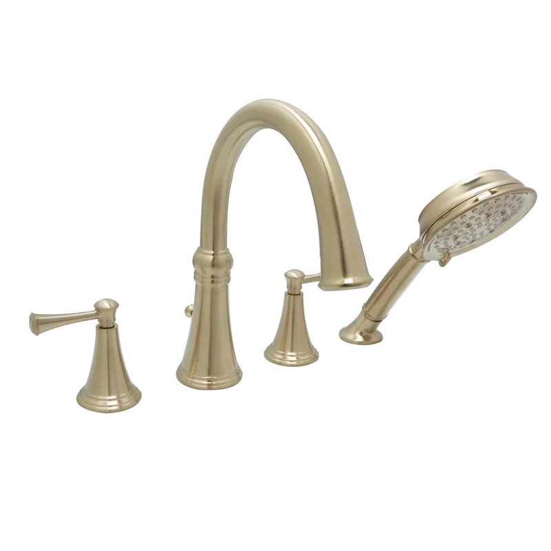 Woodbury Tub Filler — PVD Satin Brass