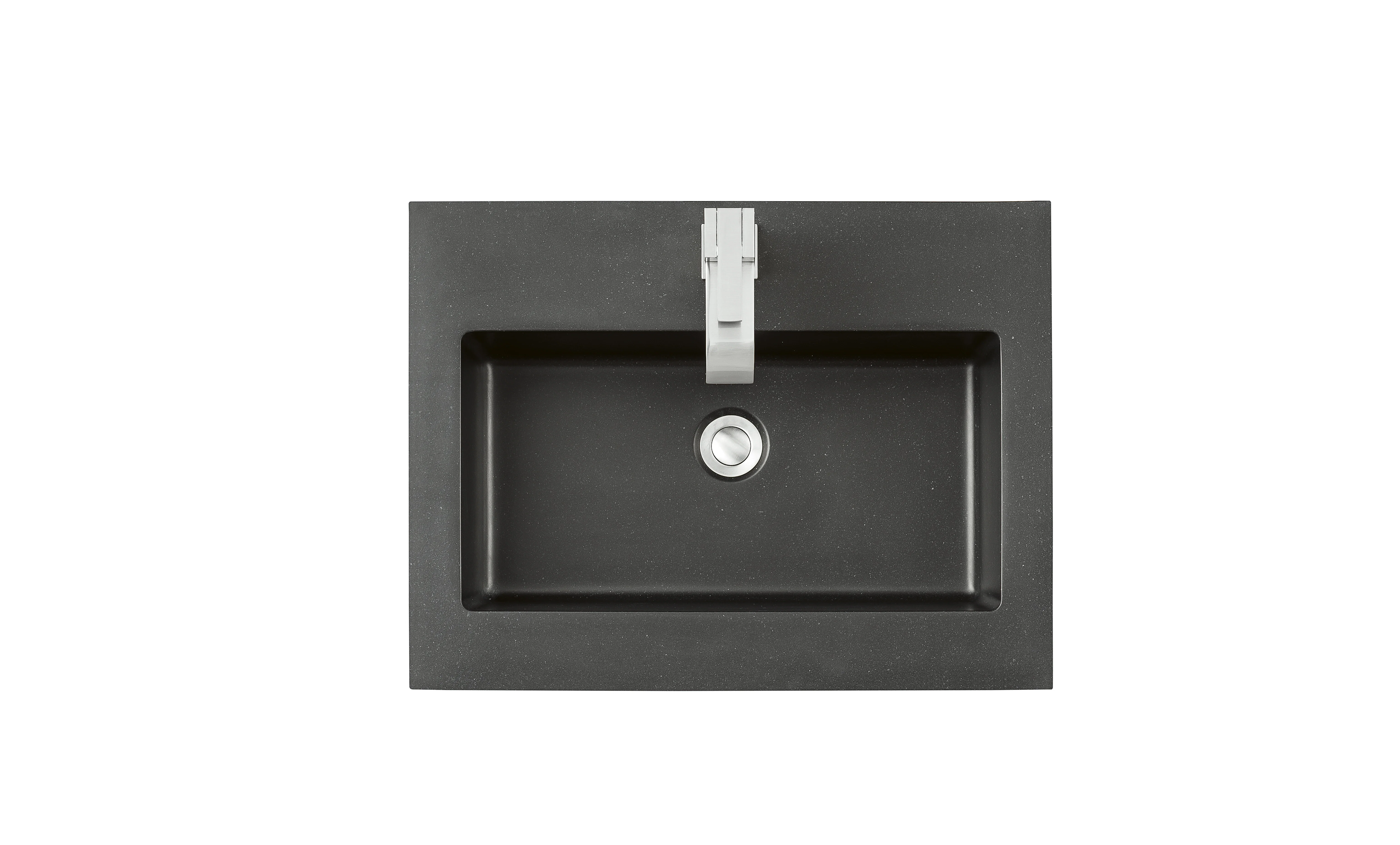 23.6" Single Sink Top, Charcoal Black
