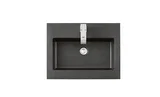 23.6" Single Sink Top, Charcoal Black