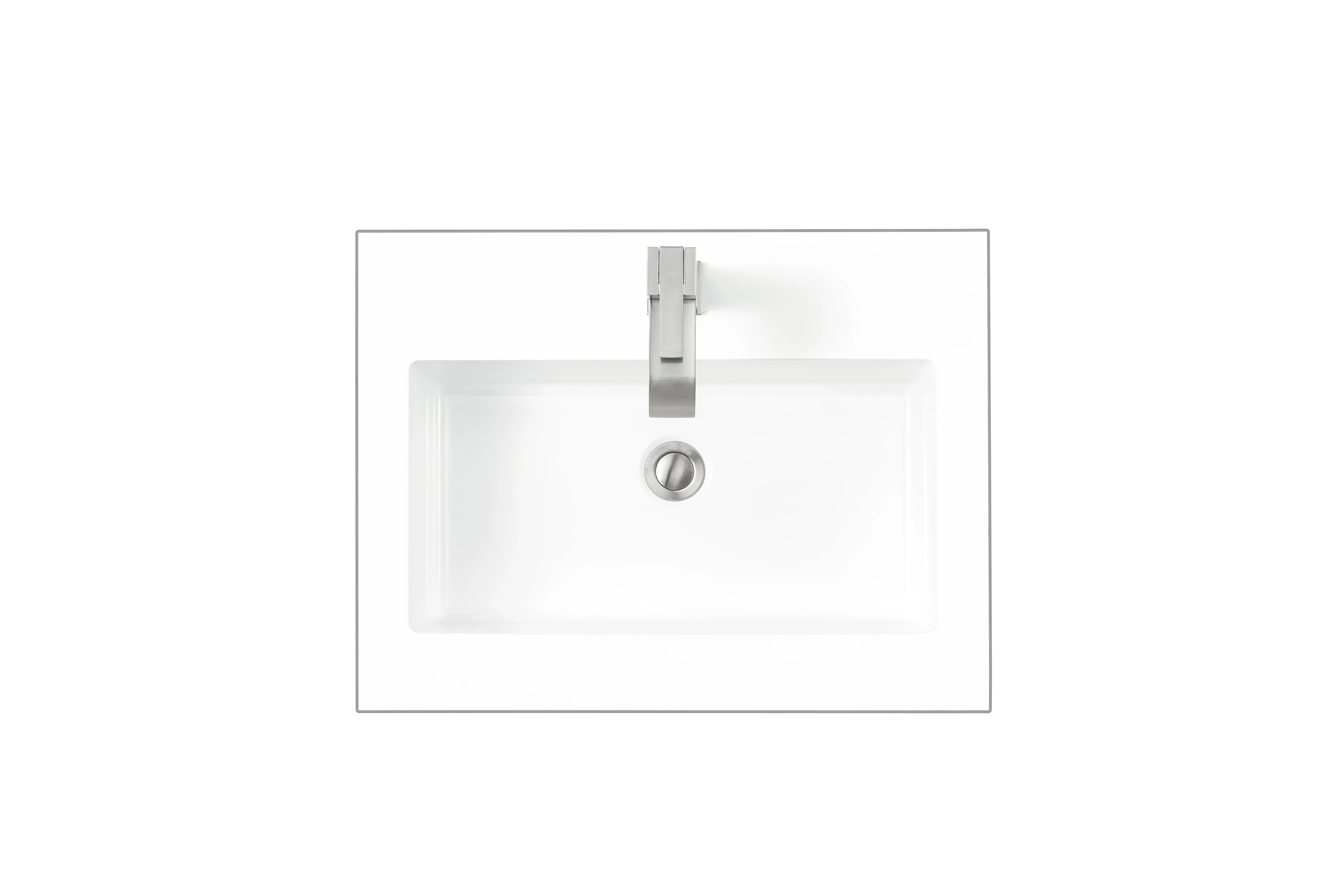 23.6" Single Sink Top, Glossy White