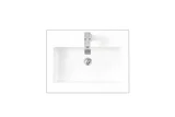 23.6" Single Sink Top, Glossy White