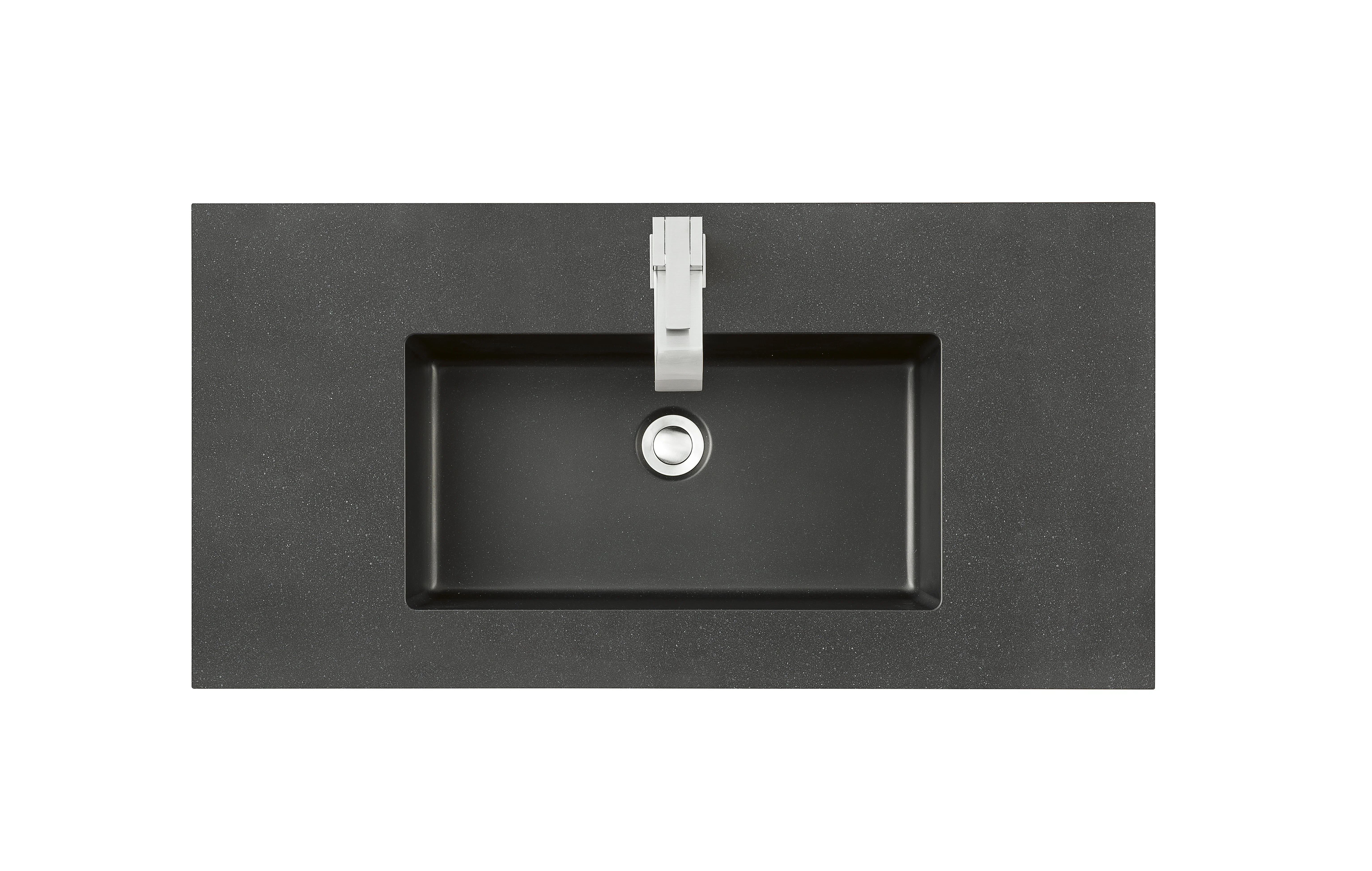35.4" Single Sink Top, Charcoal Black