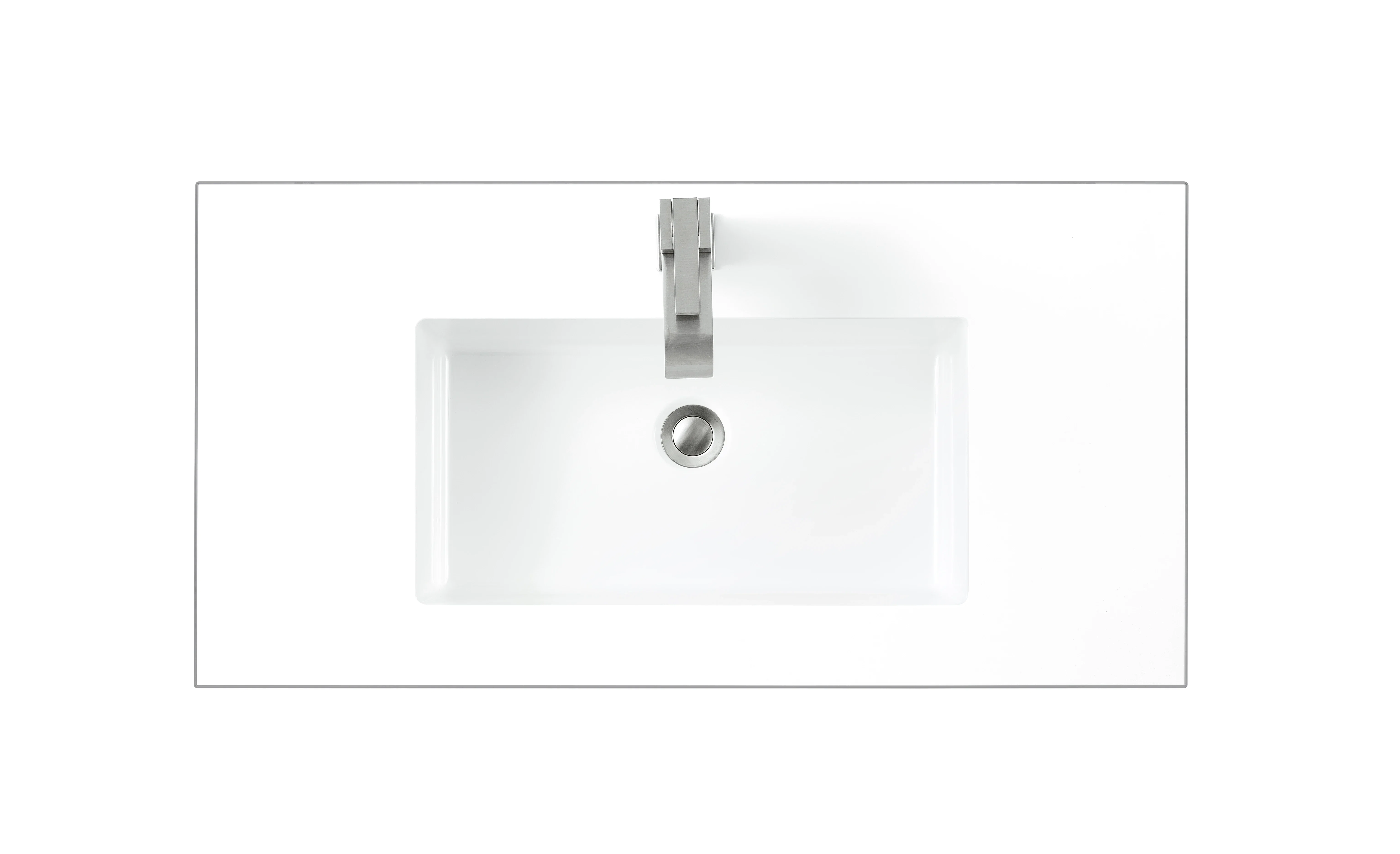 35.4" Single Sink Top, Glossy White