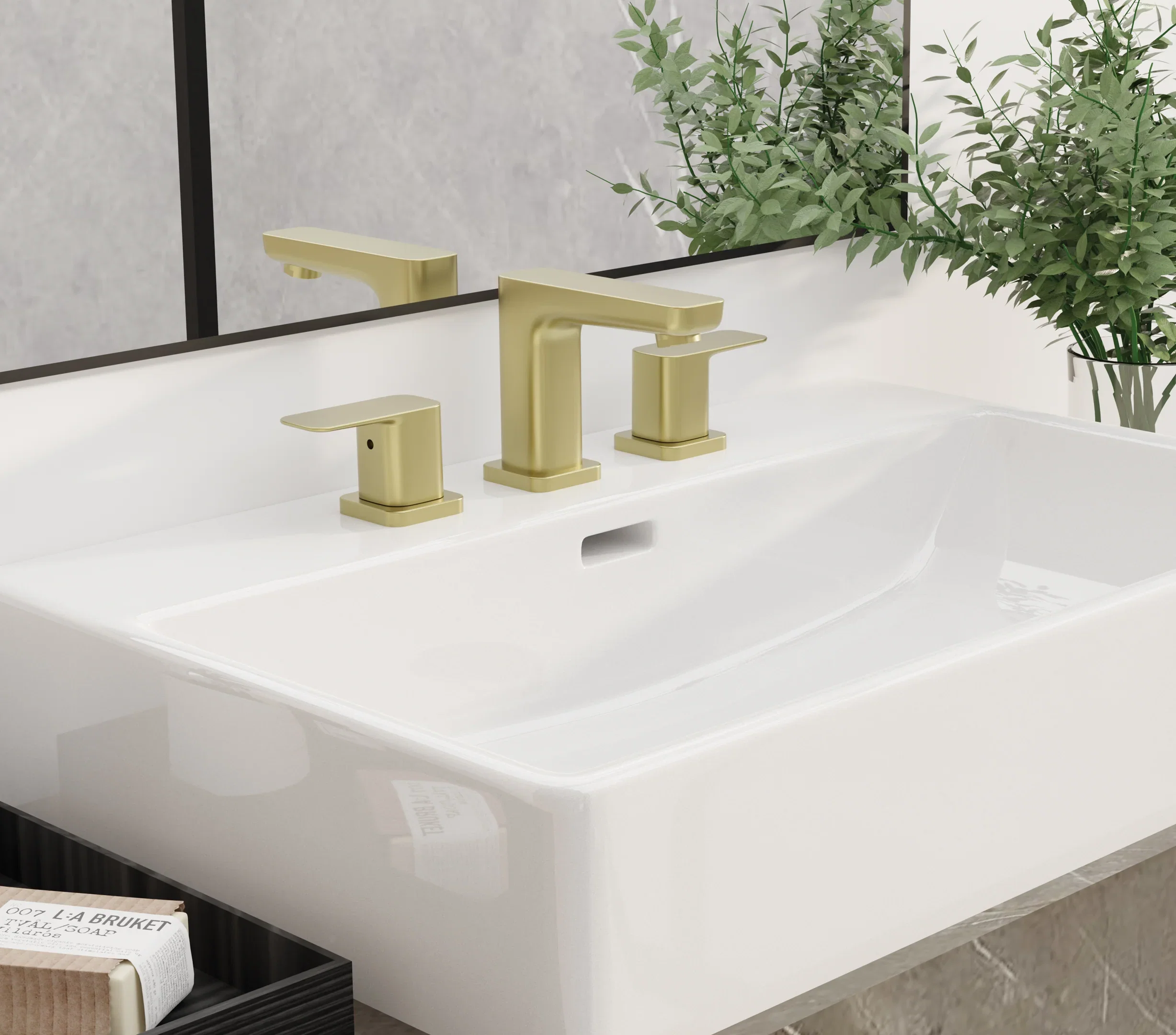 Sevaun Widespread — PVD Satin Brass
