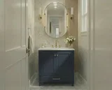 Windsor 30 inch bathroom vanity in Navy Blue, render view