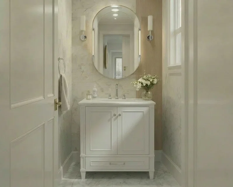 Windsor 29.5" Bathroom Vanity in Bright White
