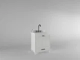 Windsor 30 inch bathroom vanity in Bright White, studio render