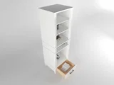 Windsor lc inch bathroom vanity in Bright White, studio render
